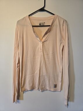 Carhartt Women's Long-Sleeve Henley Top - Pale Blush